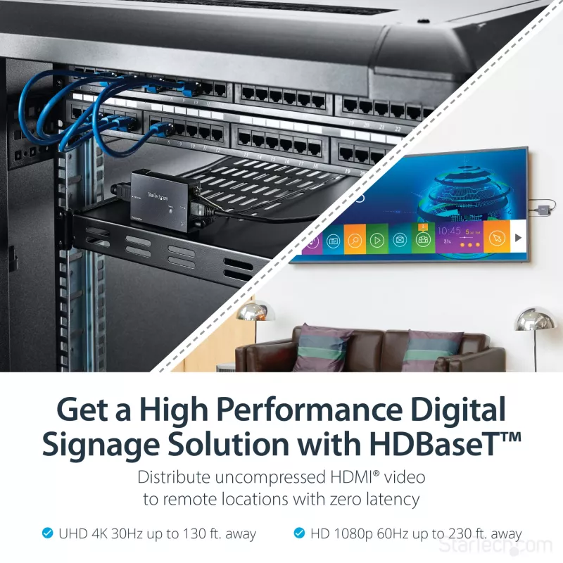 StarTech.com HDMI over CAT5e HDBaseT Extender - Power over kabel - Ultra HD 4K - TAA
