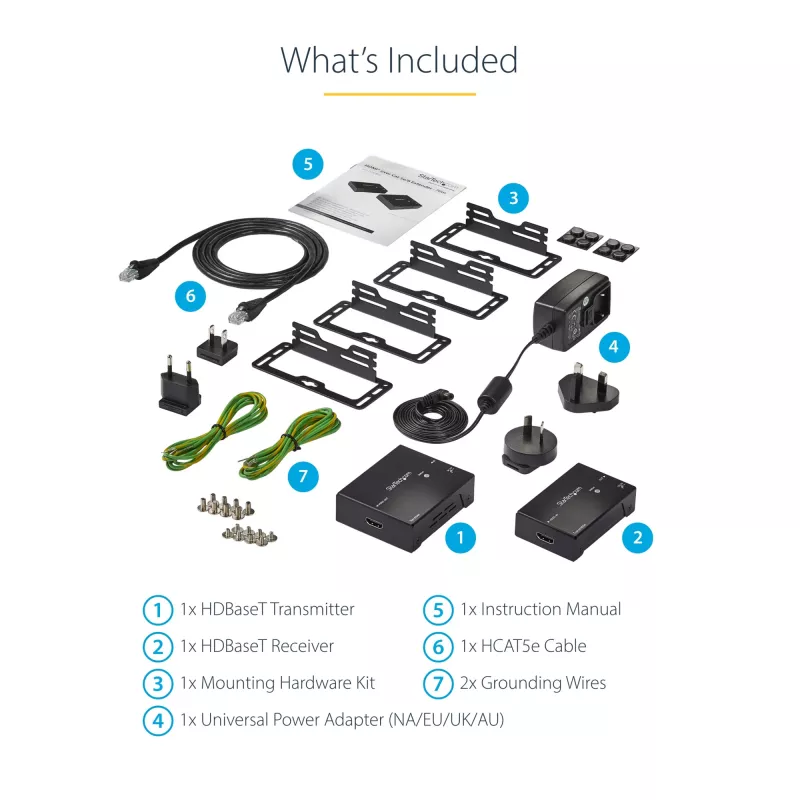 StarTech.com HDMI over CAT5e HDBaseT Extender - Power over kabel - Ultra HD 4K - TAA