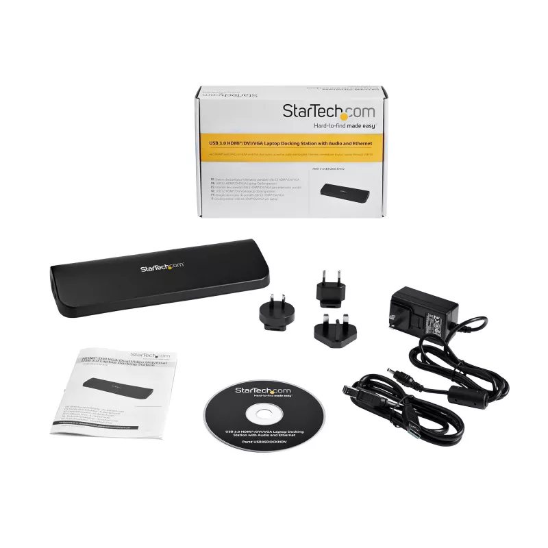 StarTech.com Stacja dokująca USB 3.0 z obsługą dwóch monitorów, HDMI i DVI/VGA