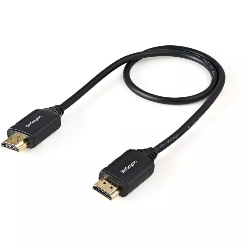 StarTech.com 1.6ft (50cm) Premium Certified HDMI 2.0 kabel with Ethernet - High Speed Ultra HD 4K 60Hz HDMI kabel HDR10 - HDMI Cord (Male/Male Connectors) - For UHD Monitors, TVs, Displays