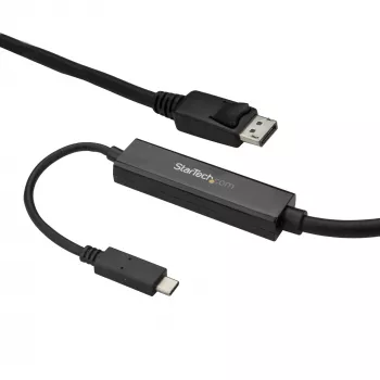 StarTech.com 3 m USB-C do DisplayPort 1.2 Kabel 4K 60 Hz – Adapter USB-C na DisplayPort – kabel wideo HBR2 USB Type-C DP Alt Mode do monitora DP – współpracuje z Thunderbolt 3 – czarny