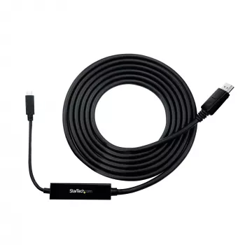 StarTech.com 3 m USB-C do DisplayPort 1.2 Kabel 4K 60 Hz – Adapter USB-C na DisplayPort – kabel wideo HBR2 USB Type-C DP Alt Mode do monitora DP – współpracuje z Thunderbolt 3 – czarny