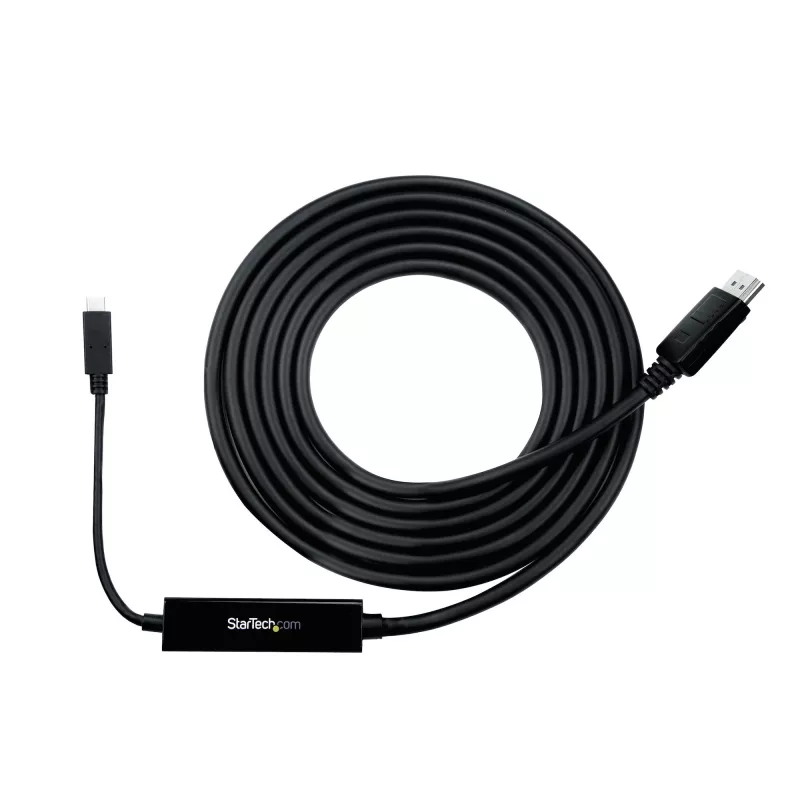 StarTech.com 3 m USB-C do DisplayPort 1.2 Kabel 4K 60 Hz – Adapter USB-C na DisplayPort – kabel wideo HBR2 USB Type-C DP Alt Mode do monitora DP – współpracuje z Thunderbolt 3 – czarny