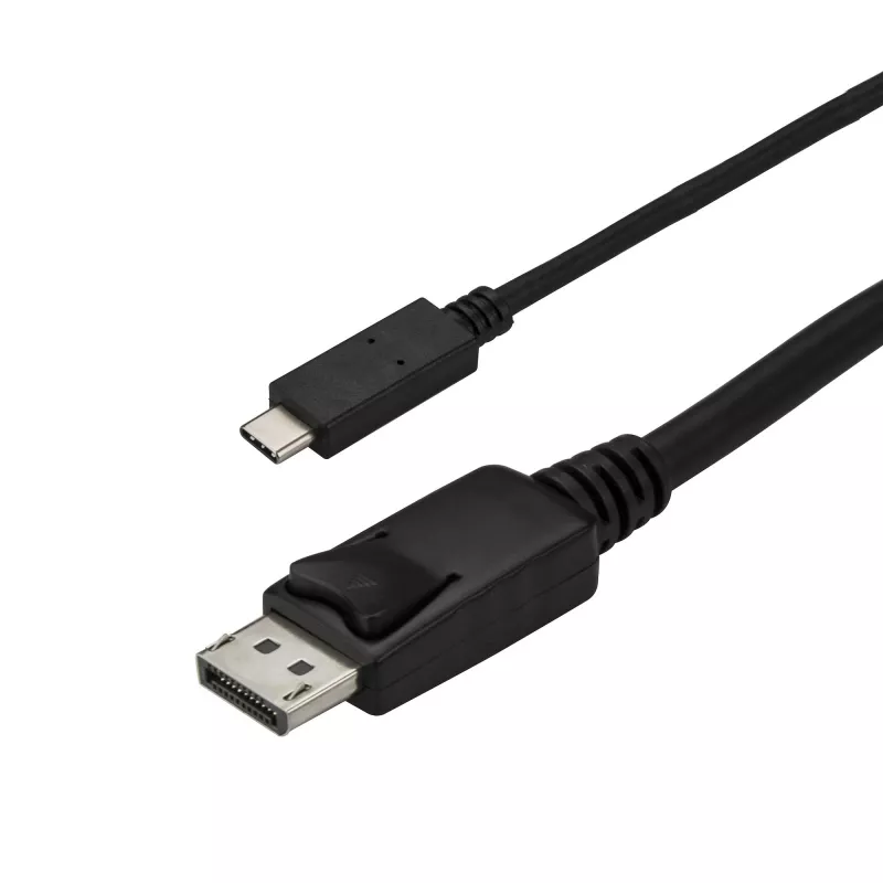 StarTech.com 3 m USB-C do DisplayPort 1.2 Kabel 4K 60 Hz – Adapter USB-C na DisplayPort – kabel wideo HBR2 USB Type-C DP Alt Mode do monitora DP – współpracuje z Thunderbolt 3 – czarny