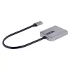 StarTech.com Adapter USB-C na dwa Displayport 1.4, Hub MST multi-monitor USB Typu-C, Rozdzielacz/przedłużacz ekranu laptopa Dual 5K 60Hz DP, HDR, Wyjątkowo długi wbudowany kabel - Tylko Windows