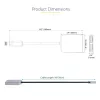 StarTech.com Adapter USB-C na dwa Displayport 1.4, Hub MST multi-monitor USB Typu-C, Rozdzielacz/przedłużacz ekranu laptopa Dual 5K 60Hz DP, HDR, Wyjątkowo długi wbudowany kabel - Tylko Windows