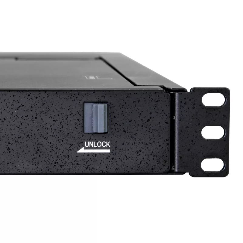 Konsola KVM do montażu w szafie StarTech.com – Jednoportowa konsola KVM VGA z 17-calowym monitorem LCD do szaf serwerowych – W pełni funkcjonalna, uniwersalna szuflada LCD KVM 1U z kablami i osprzętem – Obsługa USB – 50 000 h MTBF
