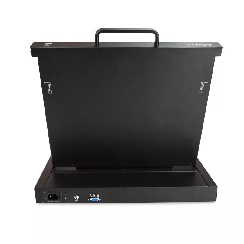 Konsola KVM do montażu w szafie StarTech.com – Jednoportowa konsola KVM VGA z 17-calowym monitorem LCD do szaf serwerowych – W pełni funkcjonalna, uniwersalna szuflada LCD KVM 1U z kablami i osprzętem – Obsługa USB – 50 000 h MTBF