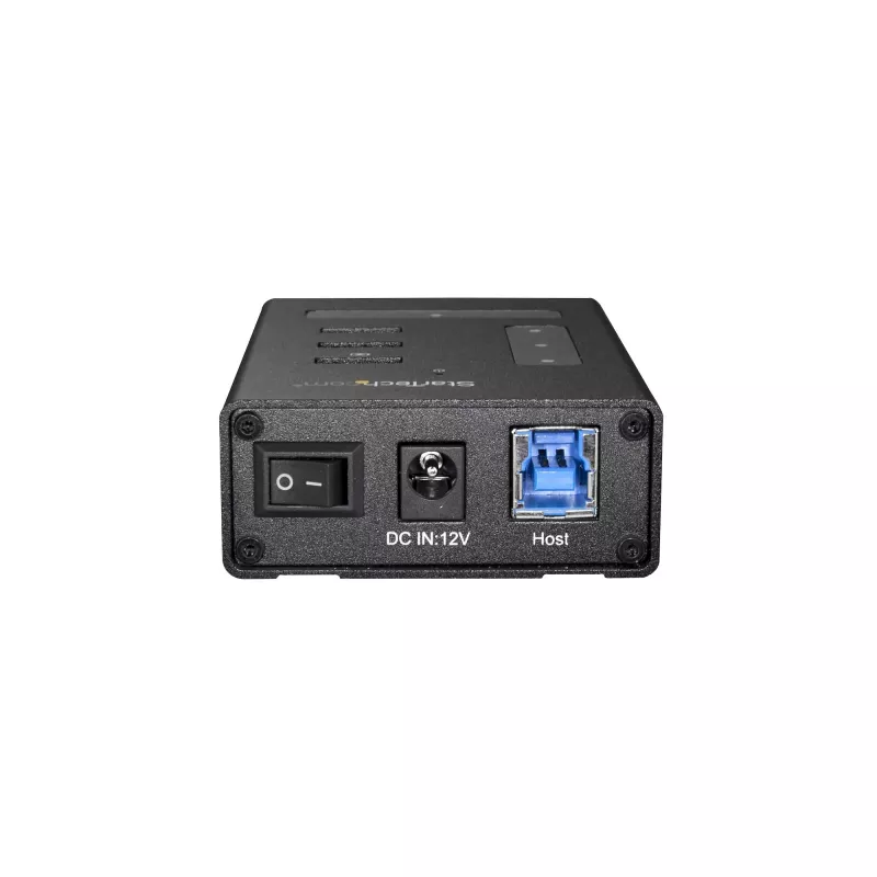 StarTech.com 4-portowy hub USB 3.0 – USB Type-A do 1x USB-C i 3x USB-A – Komercyjny metalowy hub USB – SuperSpeed 5 Gb/s USB 3.1/3.2 Gen 1 – Zasilany samodzielnie – BC 1.2 szybkie ładowanie – Możliwość montażu/wytrzymały