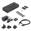 StarTech.com 7-portowy hub USB-C - USB typu C do 2x USB-C/5x USB-A - Komercyjny metalowy hub USB 3.0 - SuperSpeed USB 3.2 Gen 1 (5 Gb/s) - Zasilany samodzielnie - Szybkie ładowanie BC 1.2 - Możliwość montażu/Wytrzymały
