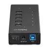 StarTech.com 7-portowy hub USB-C - USB typu C do 2x USB-C/5x USB-A - Komercyjny metalowy hub USB 3.0 - SuperSpeed USB 3.2 Gen 1 (5 Gb/s) - Zasilany samodzielnie - Szybkie ładowanie BC 1.2 - Możliwość montażu/Wytrzymały