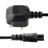 StarTech.com 3ft (1m) UK Laptop przewód zasilający, BS 1363 to C5 (Clover Leaf), 2.5A 250V, 18AWG, UK Laptop Replacement Cord, Printer przewód zasilający, Laptop Charger Cord, Laptop Power Brick Cord