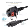 StarTech.com 3ft (1m) UK Laptop przewód zasilający, BS 1363 to C5 (Clover Leaf), 2.5A 250V, 18AWG, UK Laptop Replacement Cord, Printer przewód zasilający, Laptop Charger Cord, Laptop Power Brick Cord