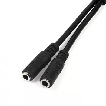 StarTech.com Adapter do zestawów słuchawkowych z oddzielnymi wtyczkami słuchawek i mikrofonu – 3,5 mm 4-pozycyjny na 2x 3-pozycyjny 3,5 mm M/Ż