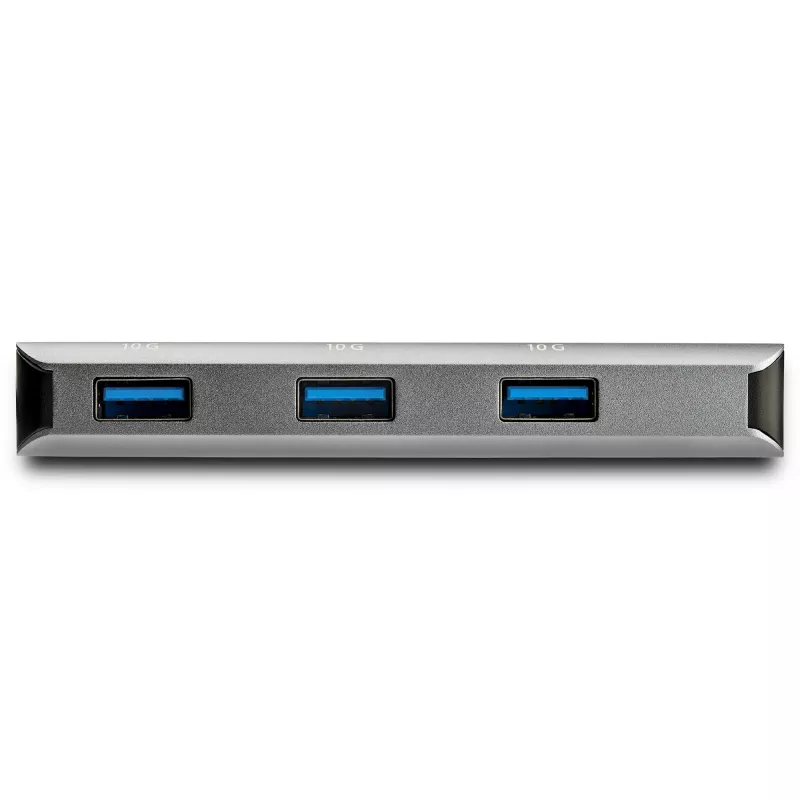 StarTech.com 3-portowy hub USB C 10 Gb/s z czytnikiem kart SD – 3x USB-A i 1 gniazdo SD – przenośny adapter USB 3.1/3.2 Gen 2 Type-C – hub do laptopa – zasilany przez USB – kompatybilny z Thunderbolt 3