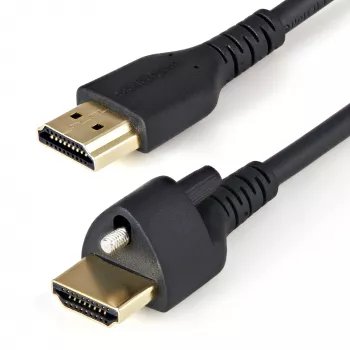 StarTech.com 6ft (2m) HDMI kabel with Locking Screw - 4K 60Hz HDR - High Speed HDMI 2.0 Monitor kabel with Locking Screw Connector for Secure Connection - HDMI kabel with Ethernet - M/M