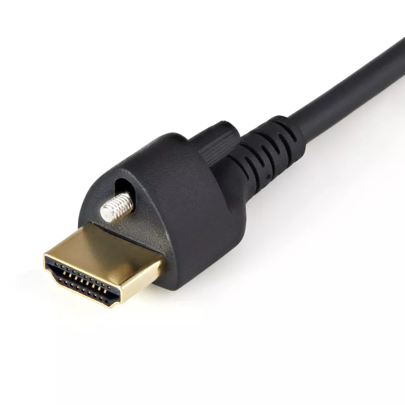 StarTech.com 6ft (2m) HDMI kabel with Locking Screw - 4K 60Hz HDR - High Speed HDMI 2.0 Monitor kabel with Locking Screw Connector for Secure Connection - HDMI kabel with Ethernet - M/M