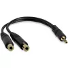 StarTech.com 15 cm kabel rozdzielacz stereo - 3,5 mm męski na 2x 3,5 mm żeński