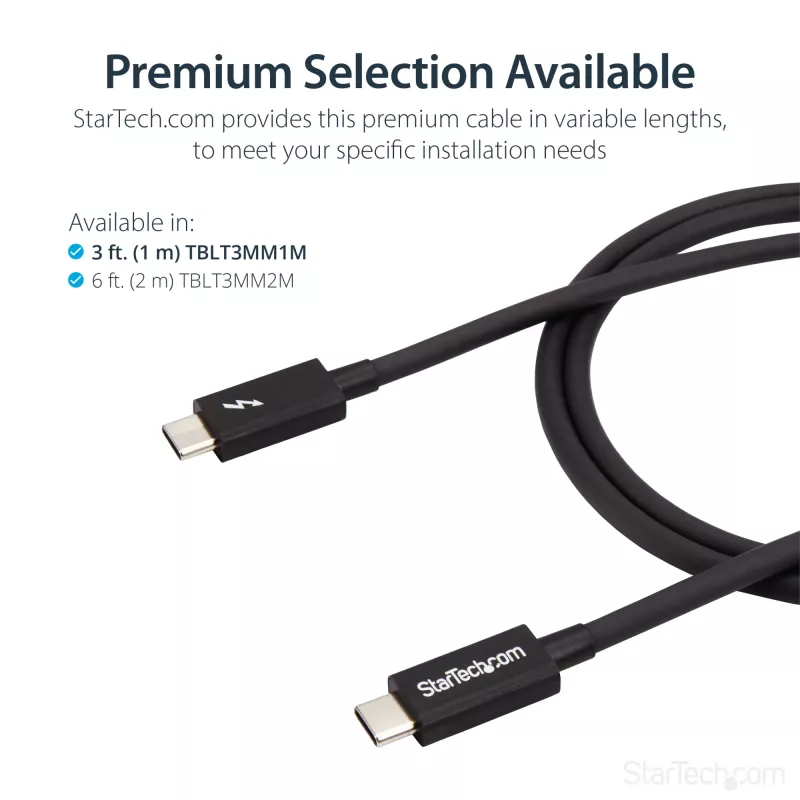 Kabel StarTech.com Thunderbolt 3 (20 Gb/s) USB-C 1 m - zgodny z Thunderbolt, USB i DisplayPort