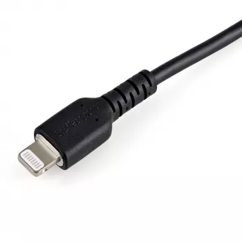 StarTech.com 6-calowy (15 cm) Wytrzymały Czarny Kabel USB-A na Lightning — Wzmocniony Włóknem Aramidowym Przewód Ładująco-Synchronizacyjny USB-A na Lightning — Certyfikat Apple MFi dla iPada/iPhone'a 12