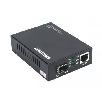 Intellinet konwerter mediów 10GBase-T na 10GBase-R, 1 x 10 GB gniazdo SFP+, 1 x 10GB port RJ45