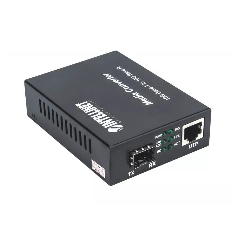 Intellinet konwerter mediów 10GBase-T na 10GBase-R, 1 x 10 GB gniazdo SFP+, 1 x 10GB port RJ45
