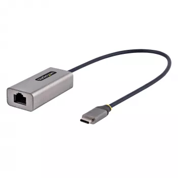 StarTech.com Adapter USB-C na Ethernet, Adapter sieciowy USB 3.0 na Gigabit Ethernet - 10/100/1000 Mbps, Adapter USB-C na RJ45 Ethernet (GbE), Wbudowany kabel 12 cali, Instalacja bez sterowników