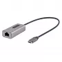 StarTech.com Adapter USB-C na Ethernet, Adapter sieciowy USB 3.0 na Gigabit Ethernet - 10/100/1000 Mbps, Adapter USB-C na RJ45 Ethernet (GbE), Wbudowany kabel 12 cali, Instalacja bez sterowników
