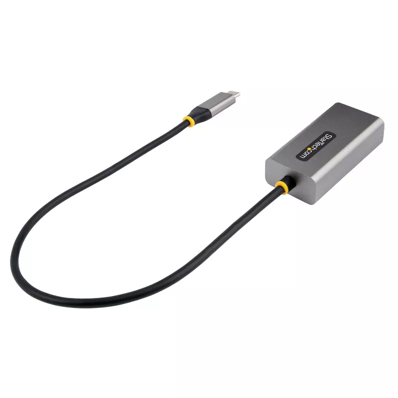 StarTech.com Adapter USB-C na Ethernet, Adapter sieciowy USB 3.0 na Gigabit Ethernet - 10/100/1000 Mbps, Adapter USB-C na RJ45 Ethernet (GbE), Wbudowany kabel 12 cali, Instalacja bez sterowników