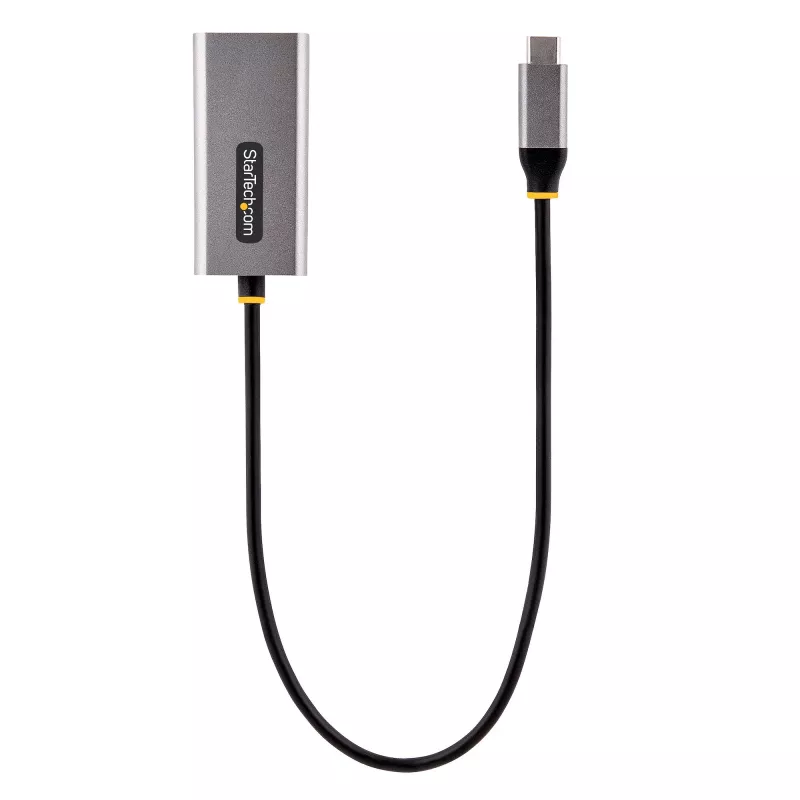 StarTech.com Adapter USB-C na Ethernet, Adapter sieciowy USB 3.0 na Gigabit Ethernet - 10/100/1000 Mbps, Adapter USB-C na RJ45 Ethernet (GbE), Wbudowany kabel 12 cali, Instalacja bez sterowników