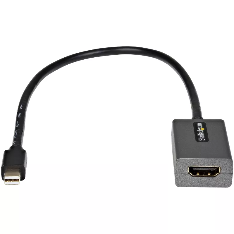 StarTech.com Mini DisplayPort do HDMI Adapter - mDP do HDMI Adapter Dongle - 1080p - Mini DisplayPort 1.2 do HDMI Monitor/Wyświetlacz - Mini DP do HDMI Konwerter Wideo - 12 cali długości dołączony kabel - Ulepszona wersja MDP2HDMI