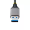 StarTech.com 4-portowy hub USB – USB 3.0 5 Gb/s, zasilany z magistrali, USB-A do 4x USB-A z opcjonalnym wejściem zasilania pomocniczego – przenośny hub USB do komputerów stacjonarnych/laptopów, kabel 30 cm, hub rozszerzający USB