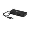 StarTech.com USB 3.0 Mini Dock - stacja dokująca z dwoma monitorami USB-A z DisplayPort 4K 60Hz i Gigabit Ethernet - kabel 30 cm - przenośny adapter do laptopa USB 3.1 Gen 1 Type-A