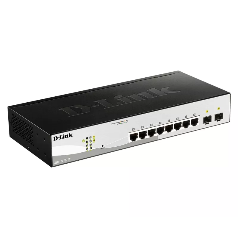 D-Link 10-portowy gigabitowy przełącznik zarządzalny Smart z 2 portami SFP