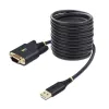 StarTech.com 10ft (3m) adapter kablowya USB na szeregowy, zachowanie COM, wymienne śruby/nakrętki, USB-A na DB9 RS232, układ FTDI, ochrona ESD, Windows/macOS/Linux