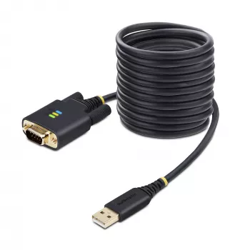 StarTech.com 10ft (3m) adapter kablowya USB na szeregowy, zachowanie COM, wymienne śruby/nakrętki, USB-A na DB9 RS232, układ FTDI, ochrona ESD, Windows/macOS/Linux