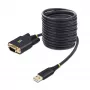 StarTech.com 10ft (3m) adapter kablowya USB na szeregowy, zachowanie COM, wymienne śruby/nakrętki, USB-A na DB9 RS232, układ FTDI, ochrona ESD, Windows/macOS/Linux
