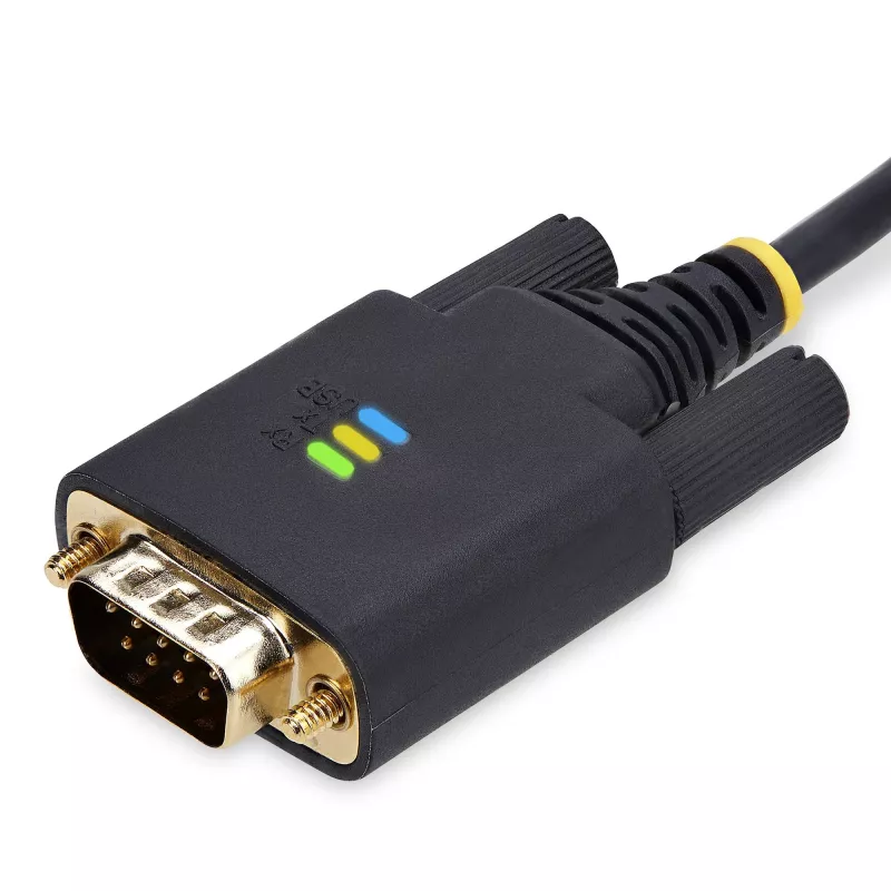 StarTech.com 10ft (3m) adapter kablowya USB na szeregowy, zachowanie COM, wymienne śruby/nakrętki, USB-A na DB9 RS232, układ FTDI, ochrona ESD, Windows/macOS/Linux