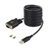 StarTech.com 10ft (3m) adapter kablowya USB na szeregowy, zachowanie COM, wymienne śruby/nakrętki, USB-A na DB9 RS232, układ FTDI, ochrona ESD, Windows/macOS/Linux