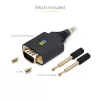 StarTech.com 10ft (3m) adapter kablowya USB na szeregowy, zachowanie COM, wymienne śruby/nakrętki, USB-A na DB9 RS232, układ FTDI, ochrona ESD, Windows/macOS/Linux