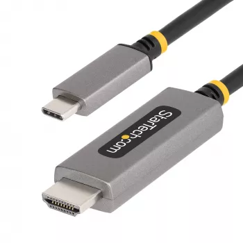 Kabel przejściówki StarTech.com USB-C na HDMI, 10 stóp (3 m), 8K 60 Hz, 4K 144 Hz, HDR10, kabel konwertera wideo USB Type-C na HDMI 2.1, kompatybilny z USB-C DP Alt Mode/USB4/Thunderbolt 3/4 – laptop z USB-C do monitora HDMI