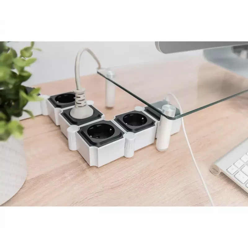 Listwa zasilająca Digitus elastyczna 4-gniazdowa z 2 portami USB i przełącznikiem