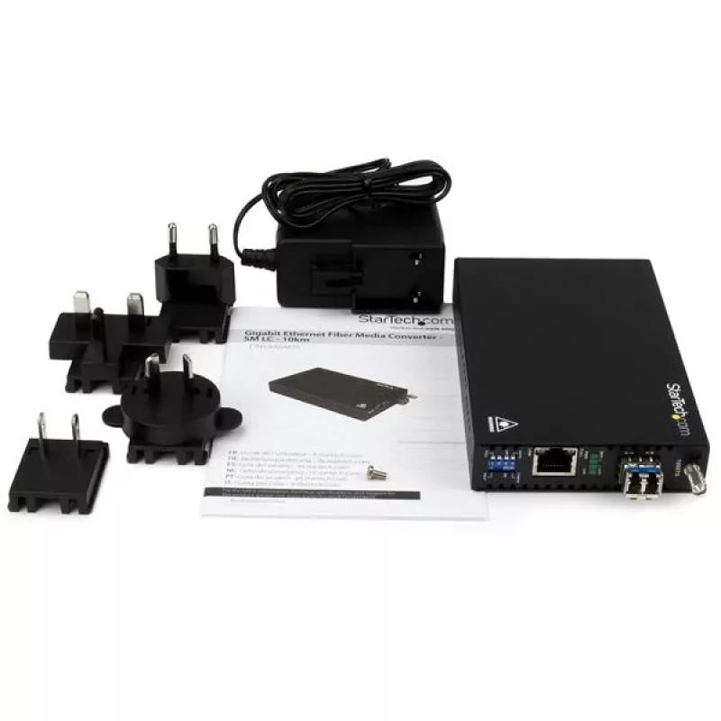 StarTech.com Gigabit Ethernet konwerter mediów miedź-światłowód - SM LC - 10 km