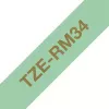 Taśma do etykieciarki Brother TZE-RM34 Złoty na miętowym
