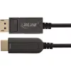 InLine DisplayPort to HDMI AOC converter kabel, 4K/60Hz, Czarny, 15m