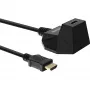 InLine HDMI Station, kabel HS HDMI z Ethernetem, M/F, czarny, pozłacane styki, 3m