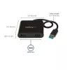 StarTech.com Adapter USB 3.0 do dwóch HDMI, Konwerter monitora USB na 2x HDMI dla Windows (brak wsparcia dla macOS/ChromeOS/Linux) - TAA