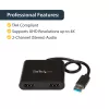 StarTech.com Adapter USB 3.0 do dwóch HDMI, Konwerter monitora USB na 2x HDMI dla Windows (brak wsparcia dla macOS/ChromeOS/Linux) - TAA