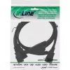 Kabel Y zasilający InLine typ F 1x IEC-C14 na 2x IEC-C13 1 m