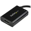 StarTech.com Adapter USB C do HDMI 2.0 z Power Delivery - 4K 60Hz USB Type-C do HDMI Konwerter Wideo Wyświetlacza - Port Przelotowego Ładowania PD 60 W - Kompatybilny z Thunderbolt 3 - Czarny